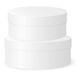 Merkloos Ronde witte hobby knutsel dozen van karton - 14.5x5.5 cm en 12.5x5 cm