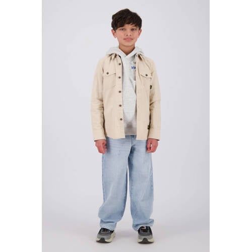 Vingino overhemd zand Beige Jongens Katoen Klassieke kraag Effen - maat 164