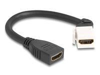 DeLOCK 90322 Câble HDMI 0,2 m Blanc, Noir