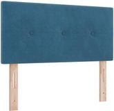 vidaXL - LED Hoofdbord - Donkerblauw - 80 cm - Fluweel