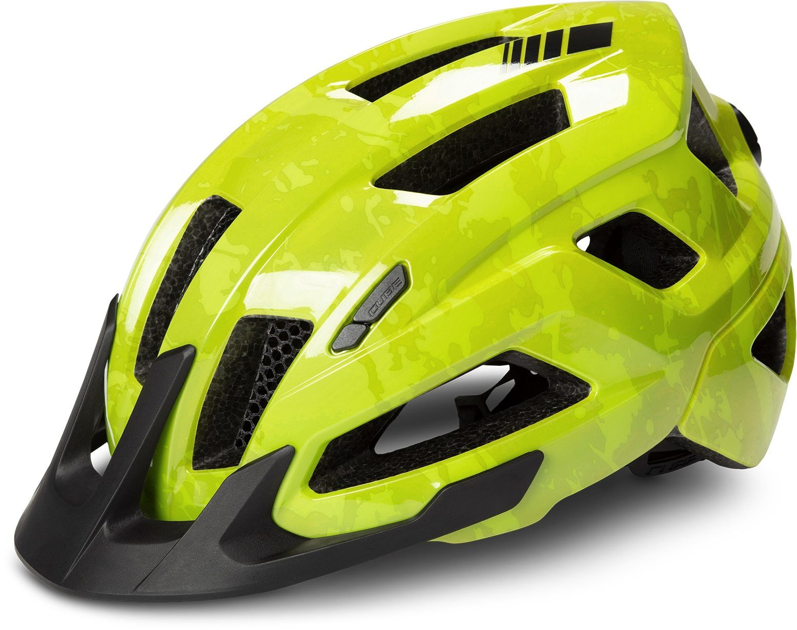 CUBE Fietshelm Steep - All terrain helm - Citroengeel - Maat L (57-62 cm)