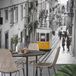 Papier peint panoramique Tramway Lisbonne 195 cm x 130 cm