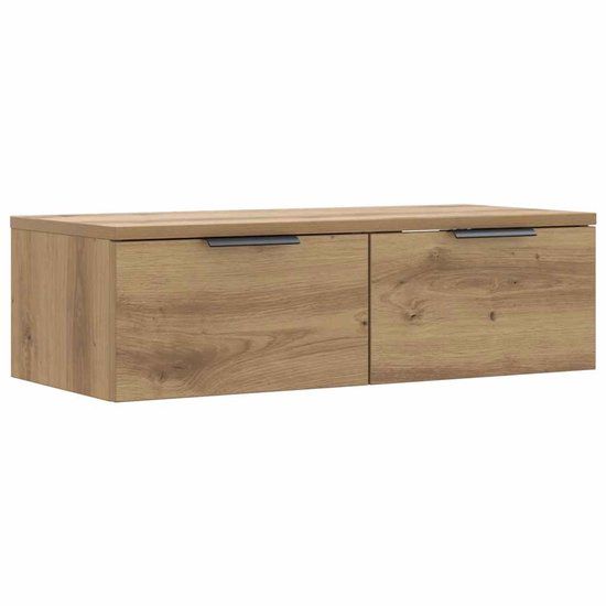 vidaXL Wandkast 68x30x20 cm bewerkt hout artisanaal eikenkleurig