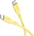 Goobay câble de recharge en silicone USB-C, 1,5 mètre, jaune