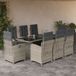 Maison Exclusive - Ensemble de jardin, 9 pièces, avec coussins, gris clair, en polyrotin tressé