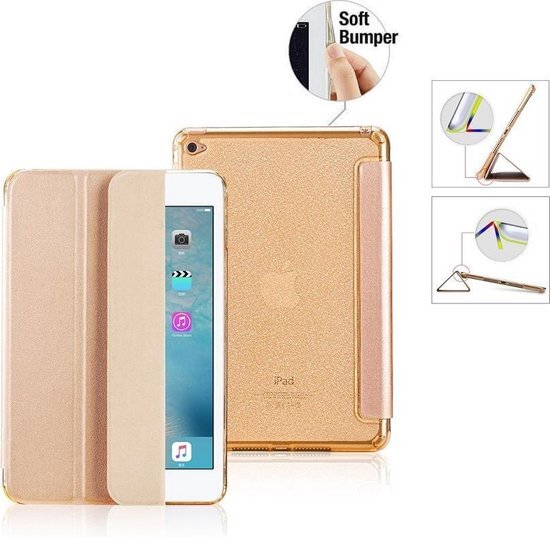 Betaalbare Hoesjes BTH Apple iPad Air 2 Hoes Flexibele achterkant - Goud Premium Hoes van hoge Kwaliteit