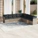 Maison Exclusive - Ensemble de jardin, 9 pièces, avec coussins, en polyrotin gris clair