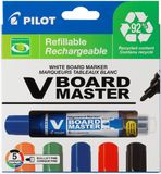 PILOT Whiteboard markers rond, set van 5 stuks in etui
