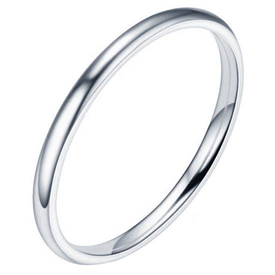 LGT JWLS LGT Jewels Smalle Stalen Ring Zilverkleurig 2mm-20mm