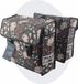 Voltano Dubbele Fietstas Pink Elegance - Grijs Met Bloemen - 38 Liter - 100% Waterdicht Polyester