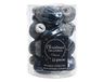 Decoris 12 Glazen eikels met dop 30 x 40 mm nacht blauw