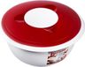 Westmark Mengkom met tweedelige deksel, 3,5 l, met schenktuit, kunststof, wit/rood