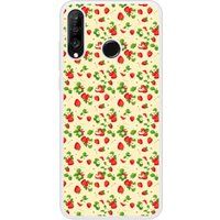 P30 Lite Fraises Bedrukt siliconen hoesje