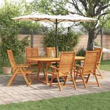 vidaXL Bartafel Set Bruin Massief Acacia Hout