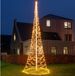 Anna's Collection Vlaggenmast kerstboom met ster - 1240 leds - Warm wit licht - D200 x H600 cm