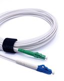 Elfcam® Glasvezelkabel LC/APC op LC/UPC monomode Simplex, 9/125μm, LSZH, optische kabel, wit, 2 m