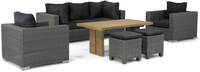 Garden Collections Toronto/Brighton 140 cm stoel-bank loungeset 6-delig