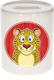 Bellatio Decorations Shoppartners Bv Vrolijke luipaard dieren spaarpot 9 cm - keramiek - spaarpotten voor kinderen