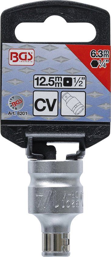 BGS 8201 Bitadapter met blokkeerkogel 1/2 inch - 1/4 inch