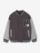 VERTBAUDET Teddy-sweatshirt in fleece voor jongens met lusbadge. antraciet