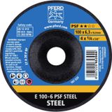 PFERD TOOLS 62010634 E 100-6 PSF STEEL/16,0 Afbraamschijf gebogen Diameter 100 mm Boordiameter 16 mm Gietijzer, Staal, Gegoten staal 10 stuk(s)