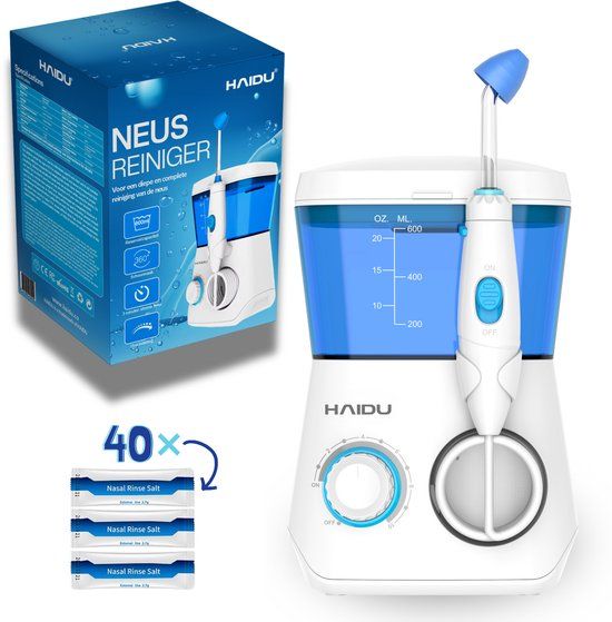 HAIDU Douche Nasale Pro + 40x Sel de Rinçage Nasal