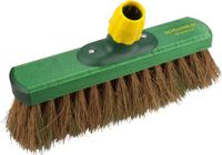 Buemag Straatbezem kop - groen - kokosvezel/kunststof - 28 cm - buitenvegen