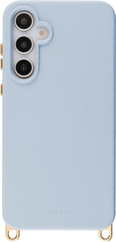 Selencia Rivièra MagSafe Backcover met afneembare haakjes voor de Samsung Galaxy S25 / S24 - Powder Blue