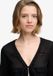 Superdry Blouse met Lange Mouwen en Vetersluiting Dames Zwart Maat 16