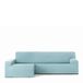 Eysa Bi-elastische bankhoes voor chaise longue, met lange arm aan de linkerkant, kleur marineblauw, harlem-design