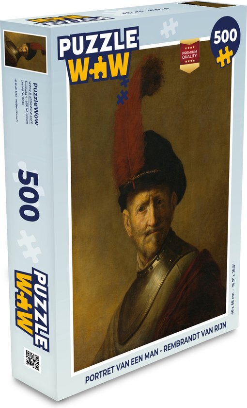 MuchoWow Puzzel een man - Rembrandt van Rijn - Legpuzzel - Puzzel 500 stukjes - Sinterklaas cadeautjes - Sinterklaas voor grote kinderen