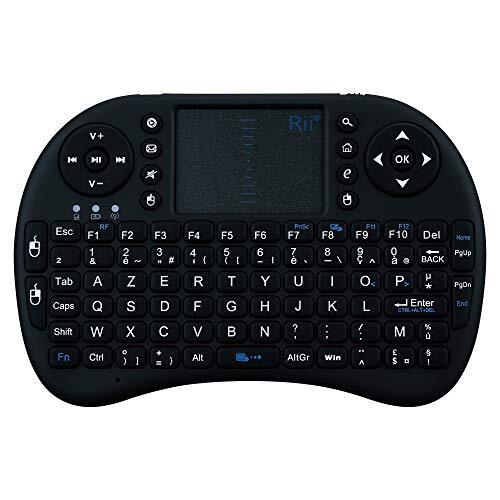 Shot Case Mini Bluetooth toetsenbord voor Huawei Y7 2019 smartphone, draadloos, AZERTY, oplaadbaar, zwart