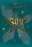 Piccadilly Greetings Kerstkaart Zoon Grote Ster - 9 x 6 inch
