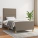 Maison Exclusive - Cadre de lit sans matelas, taupe, 90x200 cm, rembourré
