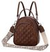 Icecat Petite sac à dos en cuir végétalien, mini sac à main vintage