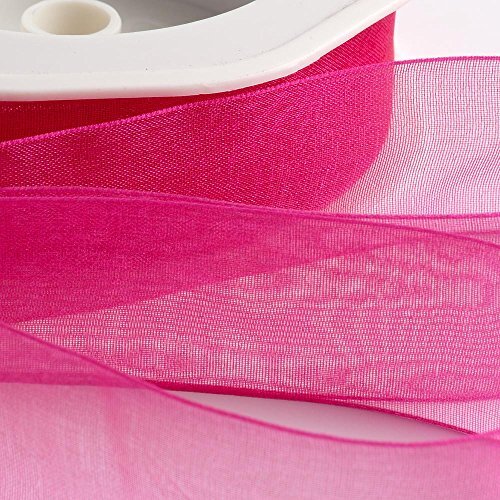 Italian Options Organza Lint 15mm x 20M - Azalea Roze