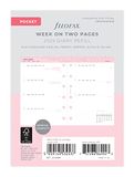 Filofax Pocket Confetti week om dagboek te bekijken - 2024, Wit