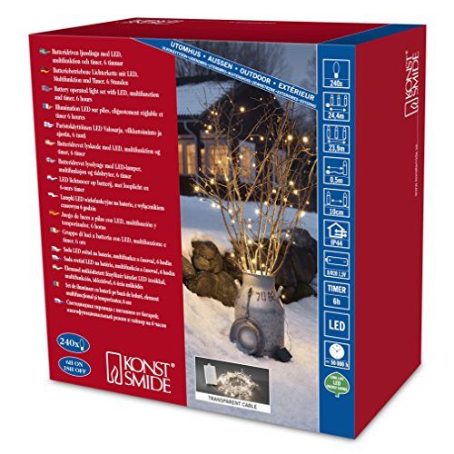 KONSTSMIDE Led-lichtsnoer - 240 warm witte diodes - 8 functies - Timer - Buiten