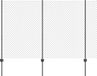 vidaXL Gaashek met palen 10 x 1,6 m PVC-Coated Staal Grijs Mesh