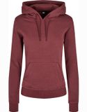 Build Your Brand Organic Dames Hoodie Cherry maat 3XL