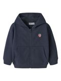 NAME IT NMFVALONNY LS NREG SWE CARD WH UNB Meisjes Sweater Navy Blazer Katoen/Polyester Maat 98