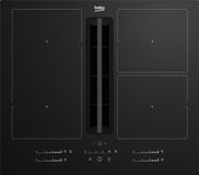 Beko HIXI 64700 UF Zwart 60 cm Inductiekookplaat met Ingebouwde Afzuiging