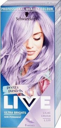 Schwarzkopf - Live Ultra Brights Or Pastel Hair Dye Semi-Solid L120 Lilac Crush - 50 ml