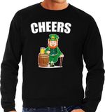 Bellatio Decorations Cheers St. Patricks Day sweater - Zwart - Heren - S