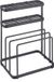 Metaltex - Snijplankenrek - Messenhouder - Organisatierek voor Messen en Snijplanken - Zwart - 16x12x22 cm
