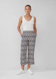 s.Oliver Culotte van viscose met print all-over navy