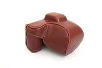 TP Handgemaakte Echt Lederen Full Camera Case Bag Cover voor Sony NEX5N NEX-5N Flash Version Bruin Kleur