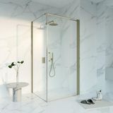 FortiFura Galeria Douchecabine - 80x140x200 cm - Veiligheidsglas - Antikalk - Geborsteld Messing PVD