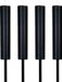 Anna's Collection Anna Collection solar kaars fakkel - 4x - zwart - tuinsteker - H76 cm