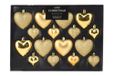 Nampook Kerstbal heart 8x 65/45 mm goud